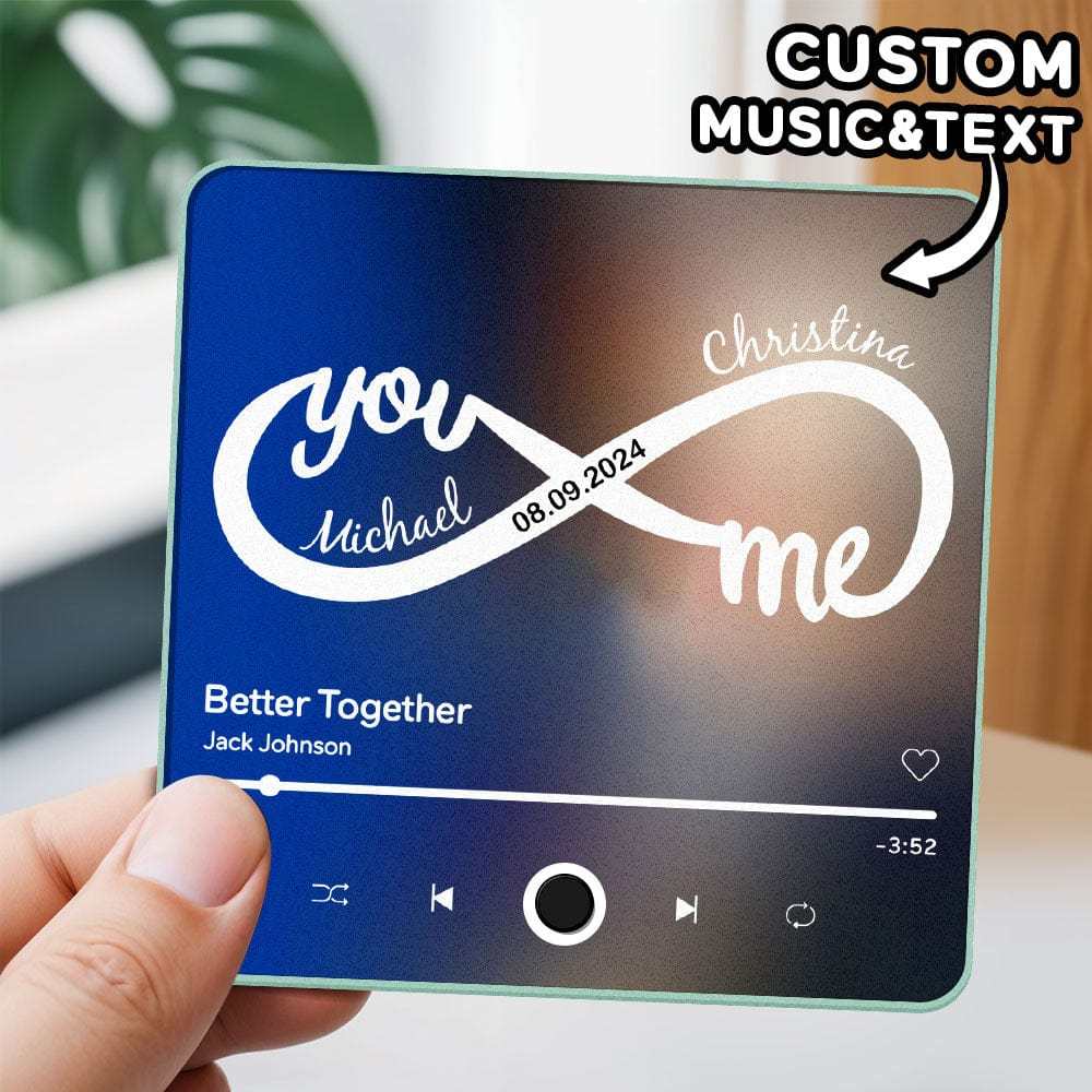 Customized Music Fridge Magnet Personalized Fridge Magnet With Name Infinity Love