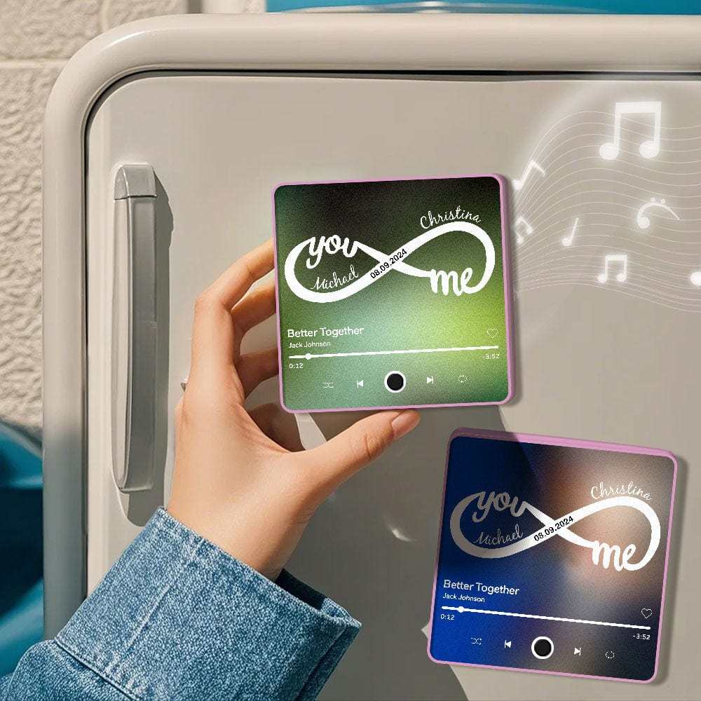 Customized Music Fridge Magnet Personalized Fridge Magnet With Name Infinity Love