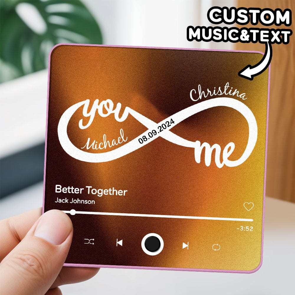 Customized Music Fridge Magnet Personalized Fridge Magnet With Name Infinity Love
