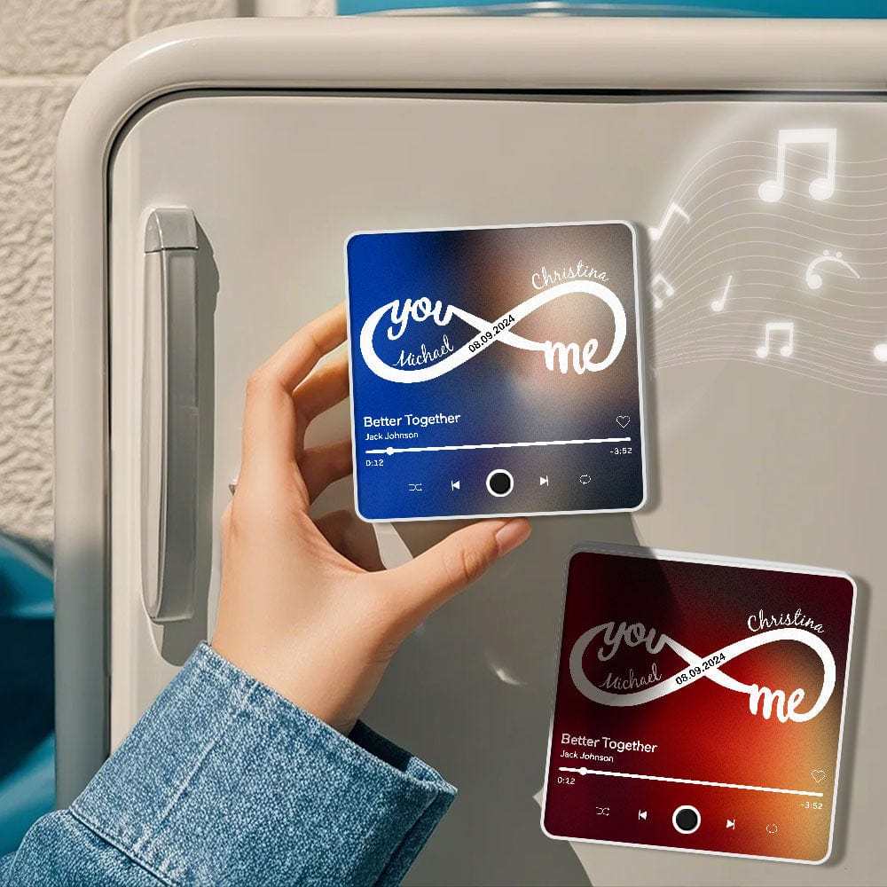 Customized Music Fridge Magnet Personalized Fridge Magnet With Name Infinity Love