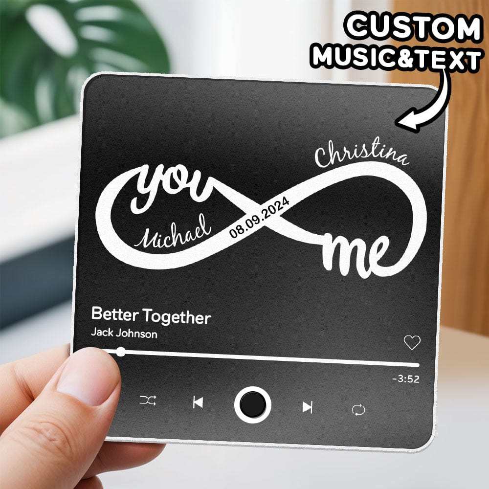 Customized Music Fridge Magnet Personalized Fridge Magnet With Name Infinity Love