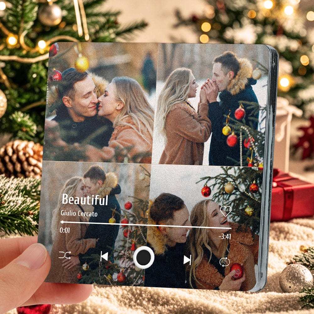 Personalized 4 Photo Music Fridge Magnet Pro Album Fridge Magnet Music Wall That Can Be Played Photo Sticker Music