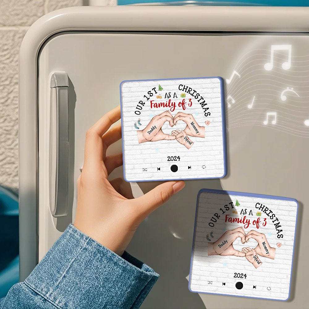 Customized Music Fridge Magnet Personalized Fridge Magnet With Family‘s Names Christmas Gift