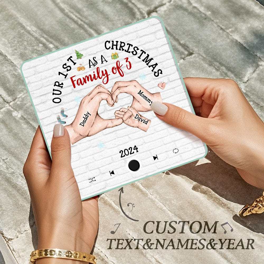 Customized Music Fridge Magnet Personalized Fridge Magnet With Family‘s Names Christmas Gift