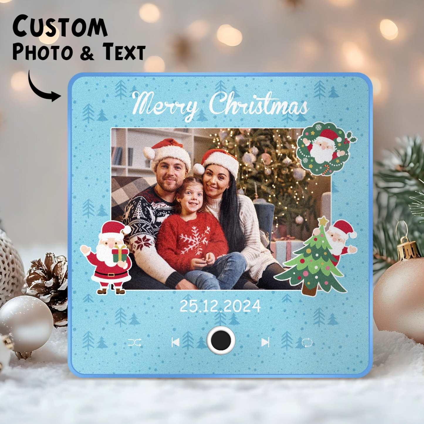 Customized Music Fridge Magnet Personalized Fridge Magnet With Face Photo for Creative Christmas Gift