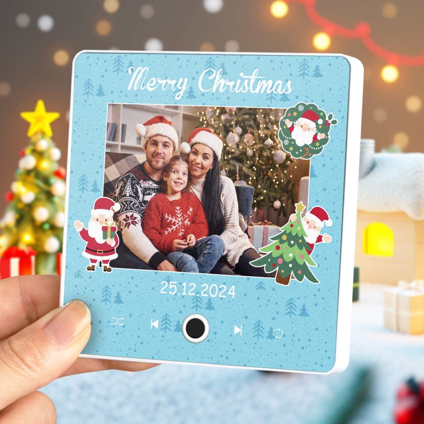 Customized Music Fridge Magnet Personalized Fridge Magnet With Face Photo for Creative Christmas Gift