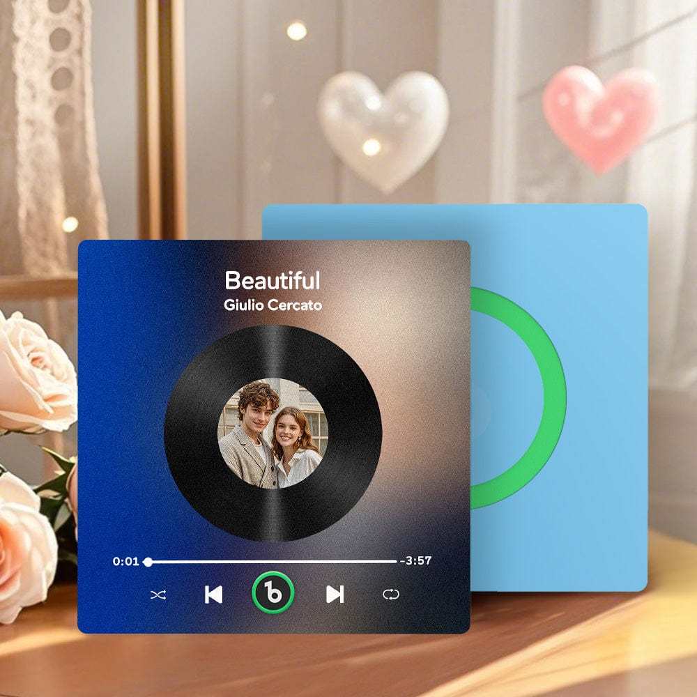 Custom Music Fridge Magnet Album Singing Fridge Magnet Music Wall Photo Sticker Music Movement That Can Be Played Valentines Day Gift