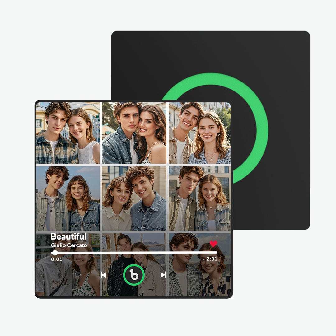 Custom Music Fridge Magnet and Photo with Colorful Frame Music Wall Photo Sticker Music Movement That Can Be Played Gift for Couple