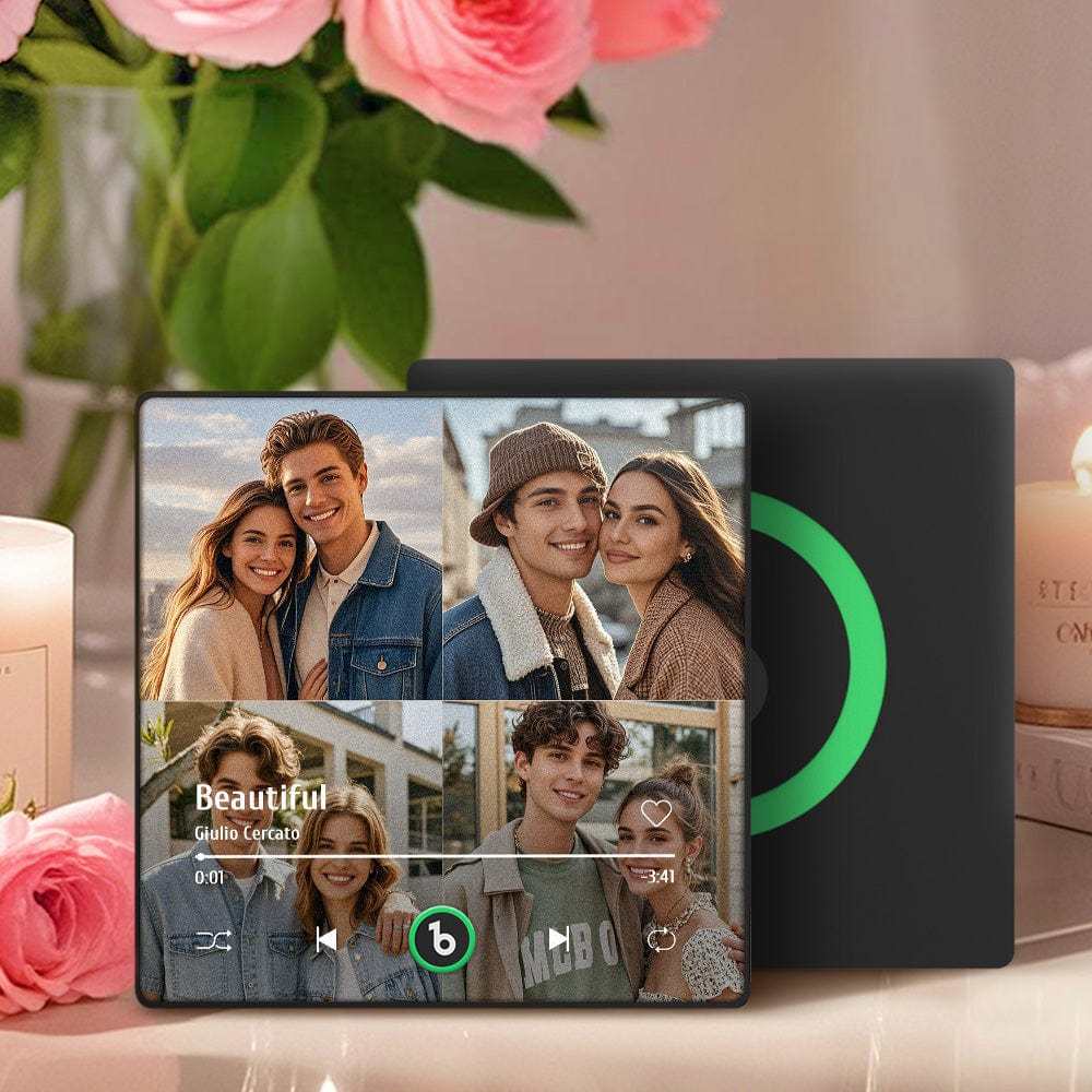 Custom Music Fridge Magnet with Colorful Frame Personalized Album Fridge Magnet That Can Be Played Song Christmas Gift