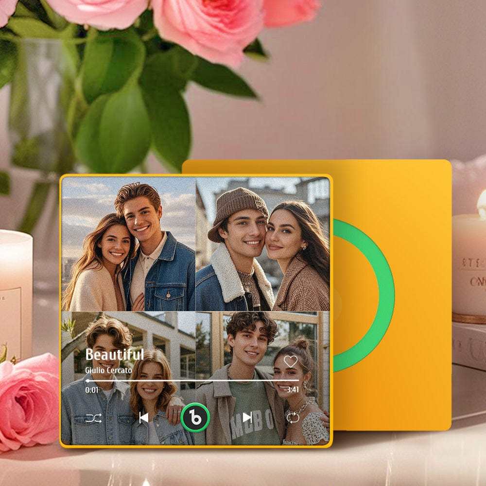 Custom Music Fridge Magnet Album Refrigerator Magnet With Song Music Wall Photo Sticker Music Movement That Can Be Played Valentines Day Gift