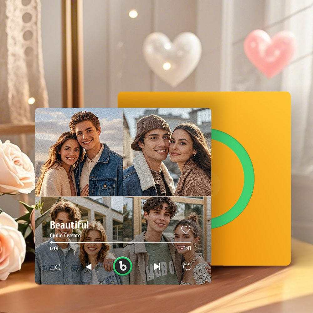 Custom Music Fridge Magnet Album Refrigerator Magnet With Song Music Wall Photo Sticker Music Movement That Can Be Played Valentines Day Gift