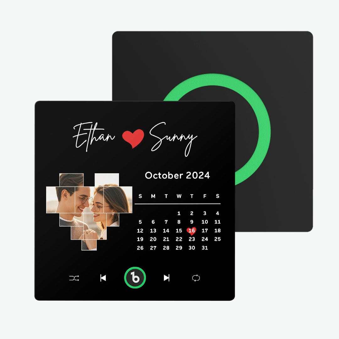 Custom Music Fridge Magnet Personalized Calendar Photo Colorful Album Fridge Magnet Music Wall Photo Sticker That Can Be Played Without Cellphone For Valentines Day Gift