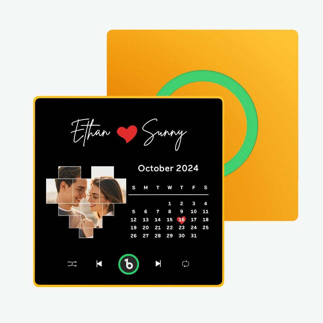 Custom Music Fridge Magnet Personalized Calendar Photo Colorful Album Fridge Magnet Music Wall Photo Sticker That Can Be Played Without Cellphone For Valentines Day Gift