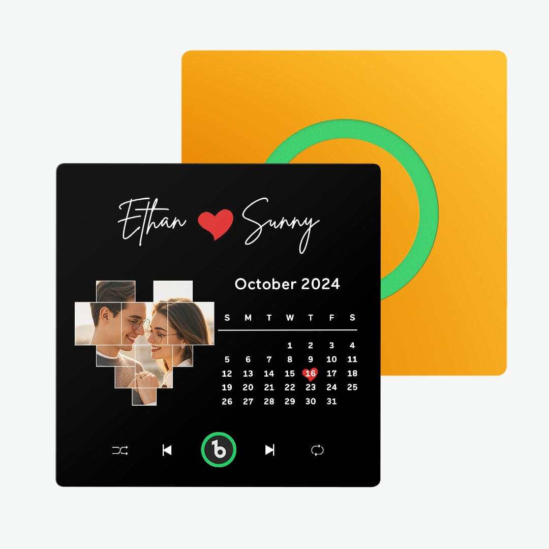 Custom Music Fridge Magnet Personalized Calendar Photo Colorful Album Fridge Magnet Music Wall Photo Sticker That Can Be Played Without Cellphone For Valentines Day Gift