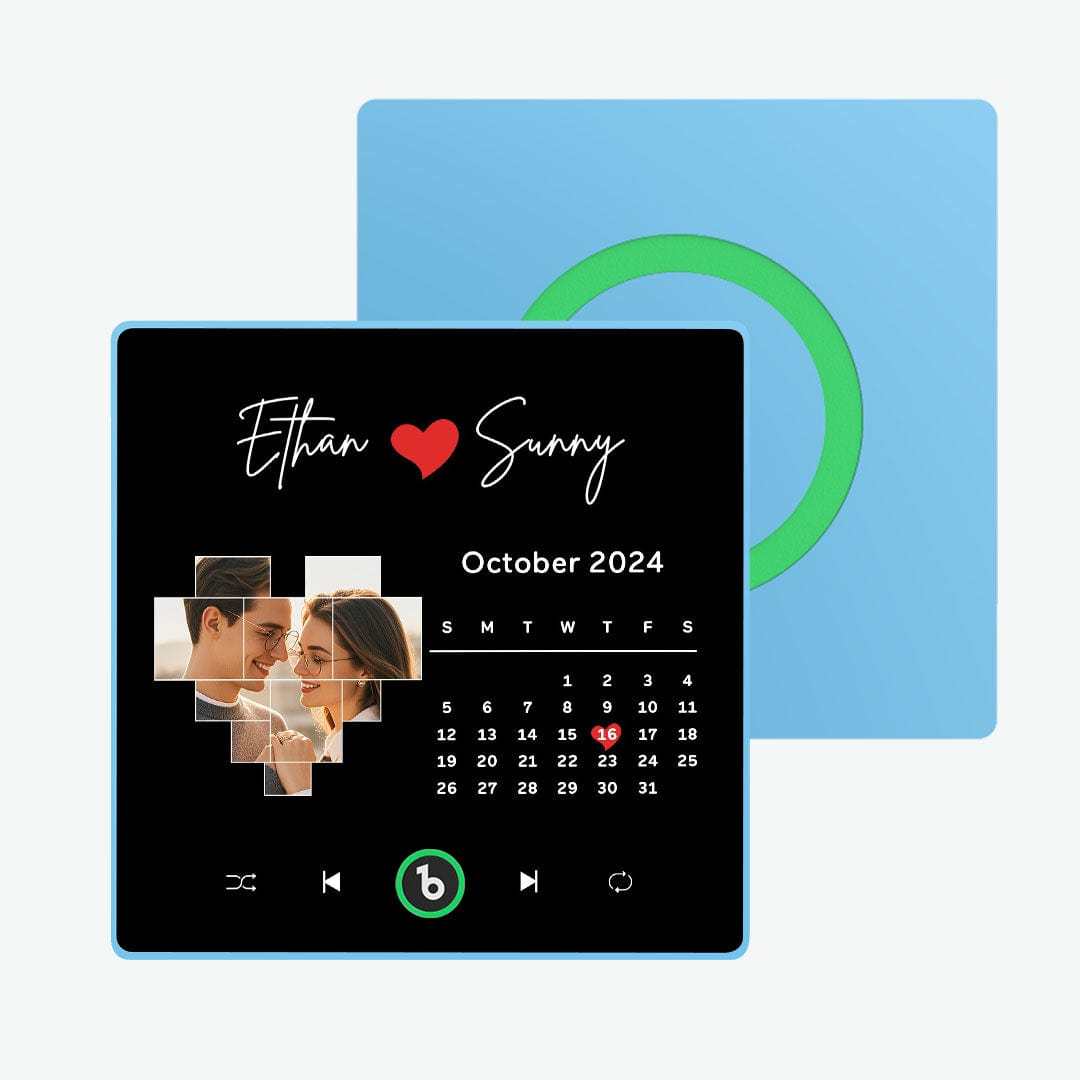 Custom Music Fridge Magnet Personalized Calendar Photo Colorful Album Fridge Magnet Music Wall Photo Sticker That Can Be Played Without Cellphone For Valentines Day Gift