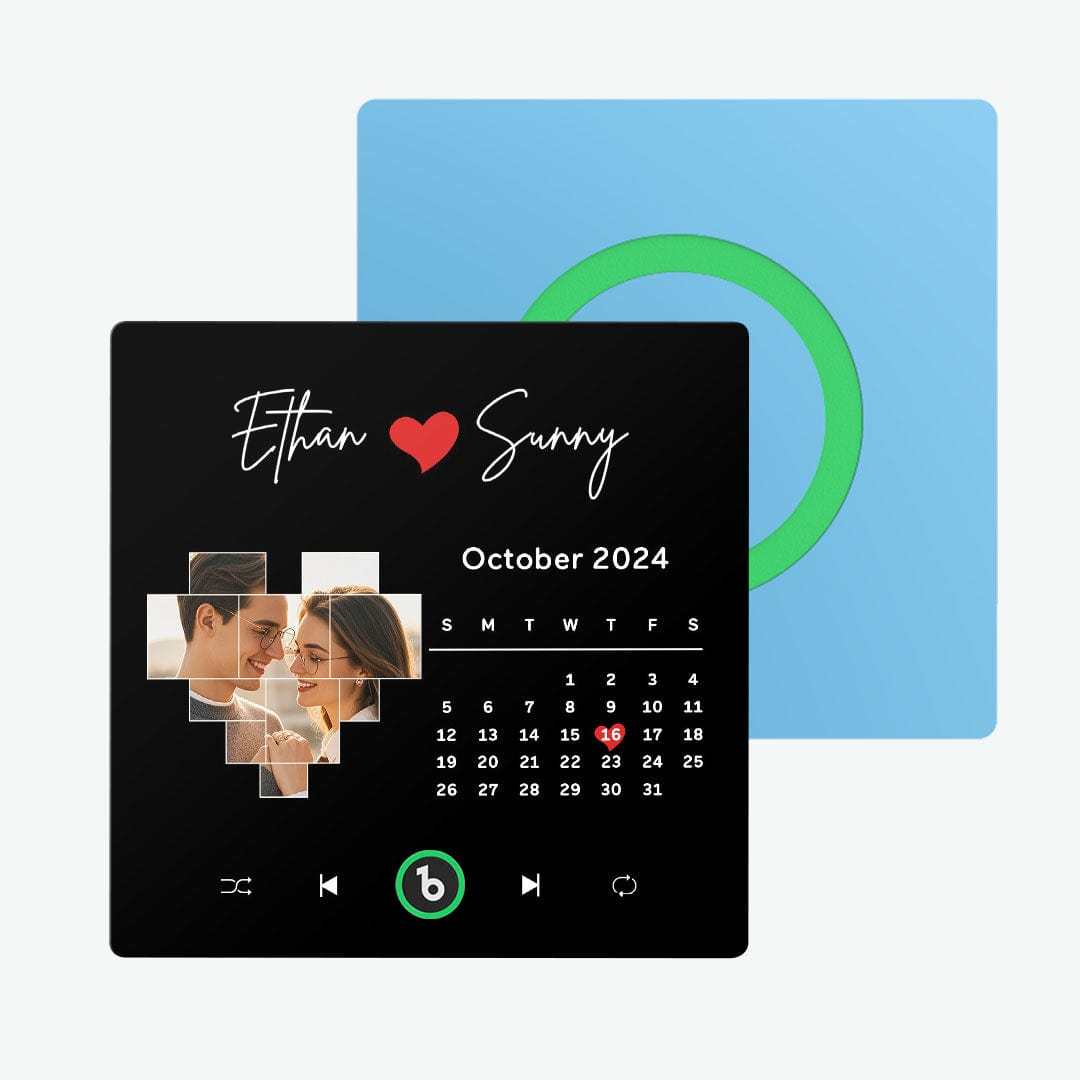 Custom Music Fridge Magnet Personalized Calendar Photo Colorful Album Fridge Magnet Music Wall Photo Sticker That Can Be Played Without Cellphone For Valentines Day Gift