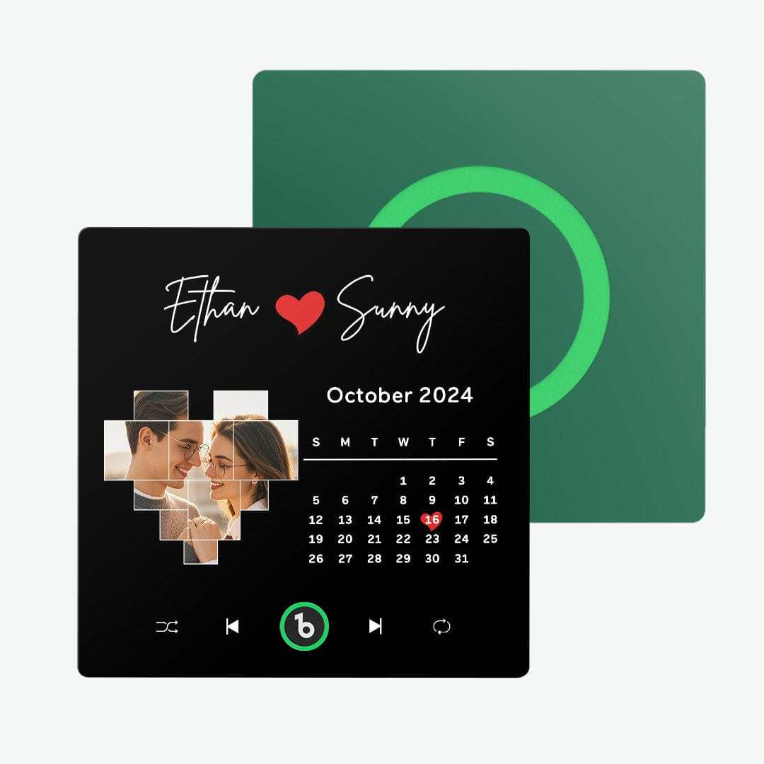 Custom Music Fridge Magnet Personalized Calendar Photo Colorful Album Fridge Magnet Music Wall Photo Sticker That Can Be Played Without Cellphone For Valentines Day Gift