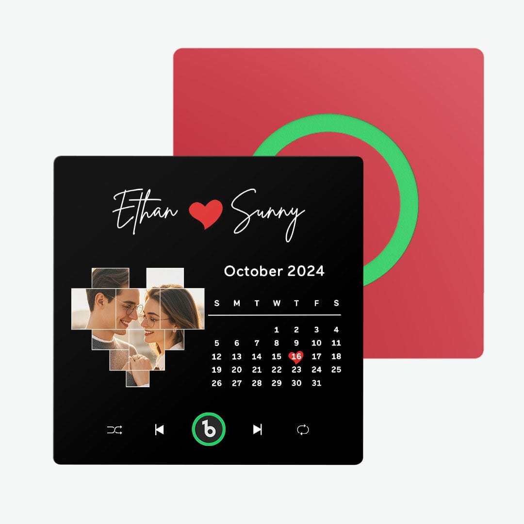 Custom Music Fridge Magnet Personalized Calendar Photo Colorful Album Fridge Magnet Music Wall Photo Sticker That Can Be Played Without Cellphone For Valentines Day Gift