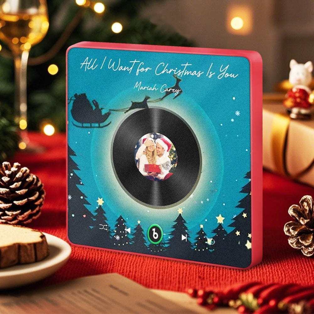 Custom Music Fridge Magnet Personalized Photo Colorful Album Fridge Magnet Music That Can Be Played Gift for Christmas