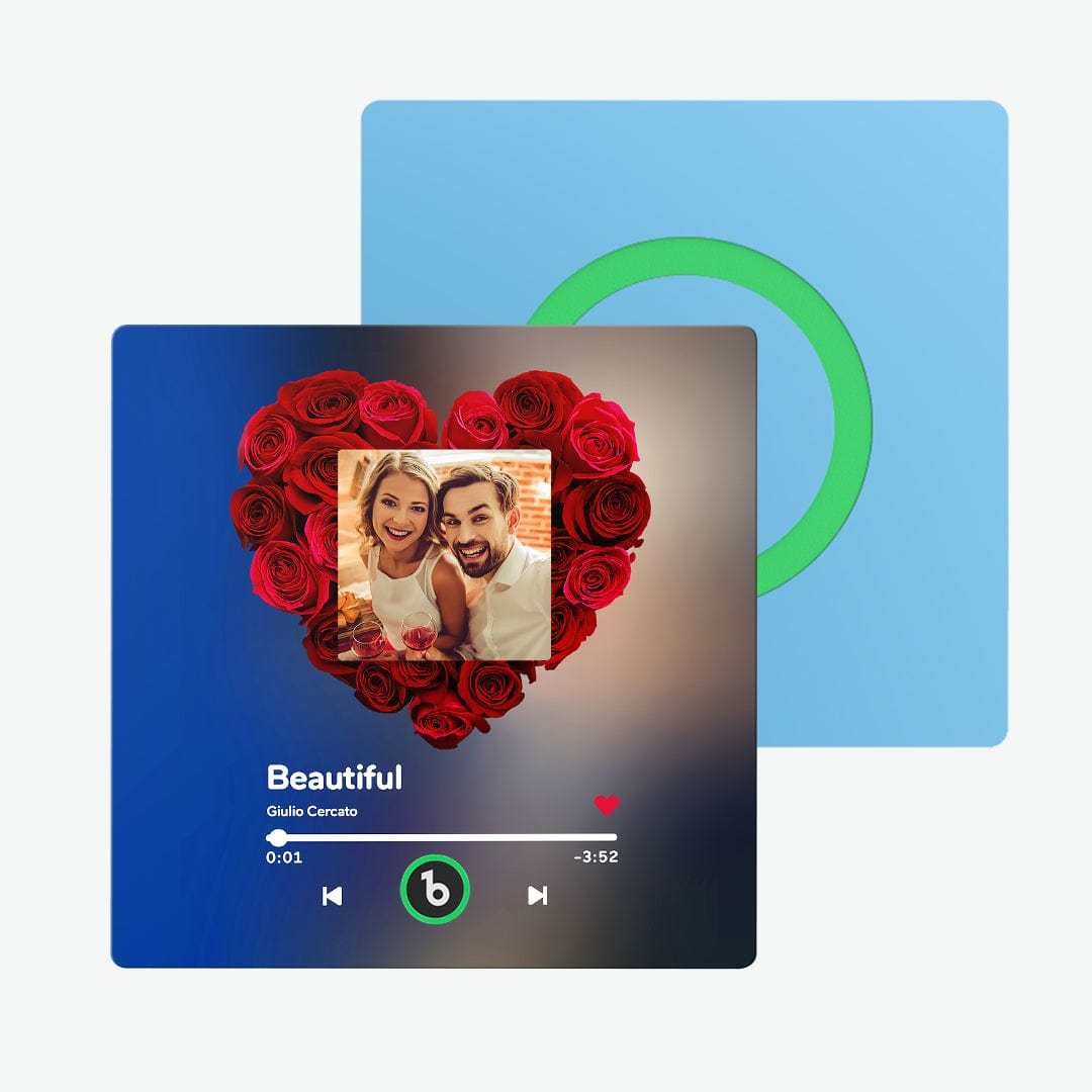 Custom Music Fridge Magnet with Rose and Photo Colorful Album Fridge Magnet That Can Be Played