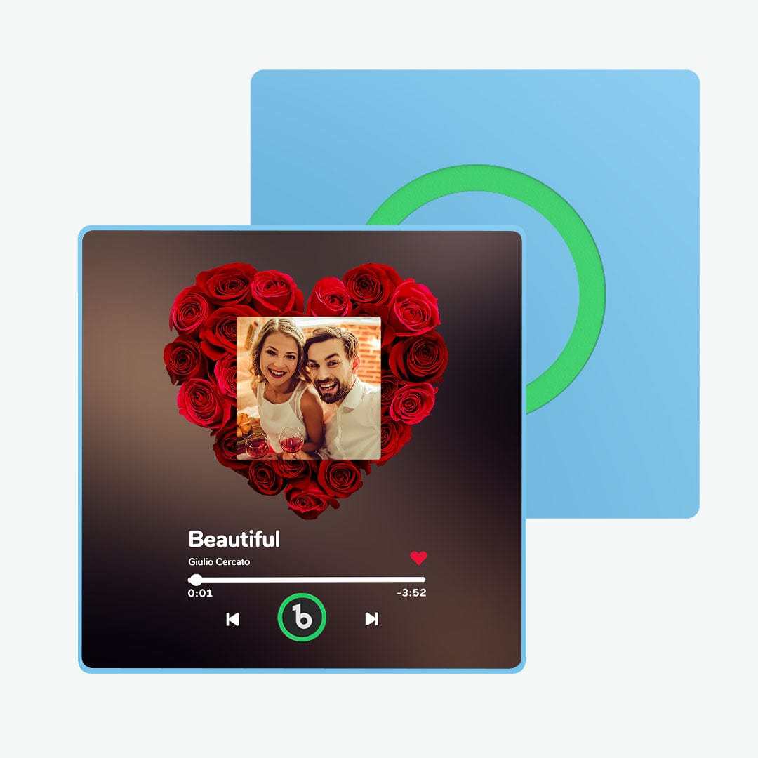 Custom Rose Music Fridge Magnet Personalized Music Fridge Magnet with Colorful Frame Anniversary Gift