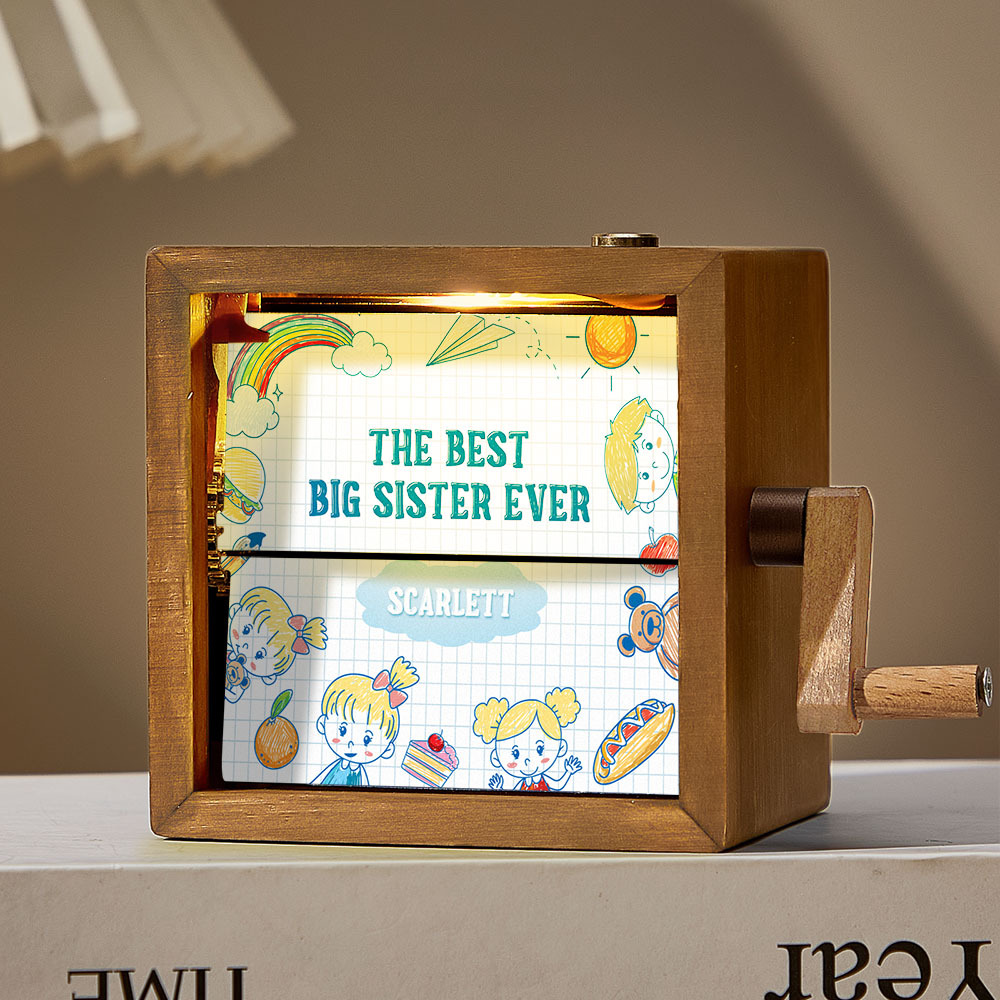 Custom Hand-Cranked Kids' Flipbook Frame Mechanical Hand-cranked Photo Album with Covers Gift for Children