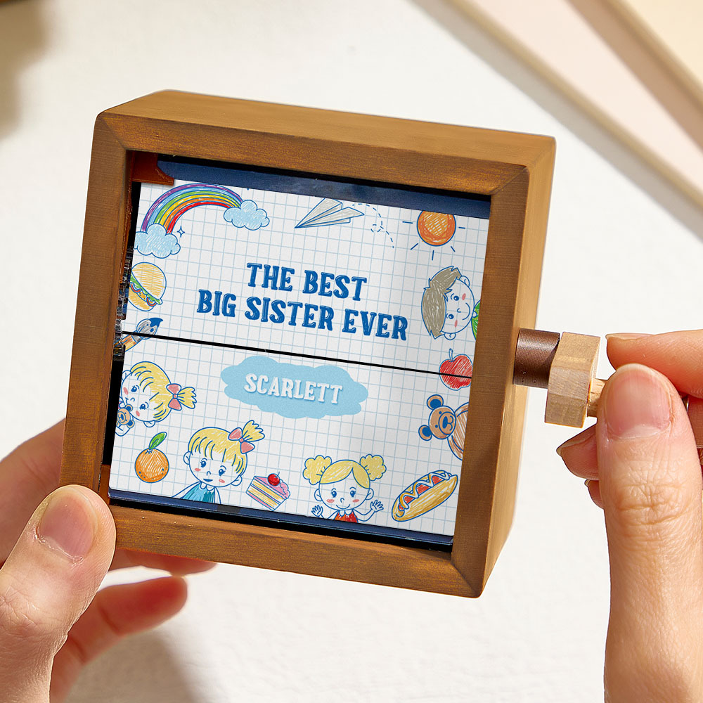 Custom Hand-Cranked Kids' Flipbook Frame Mechanical Hand-cranked Photo Album with Covers Gift for Children