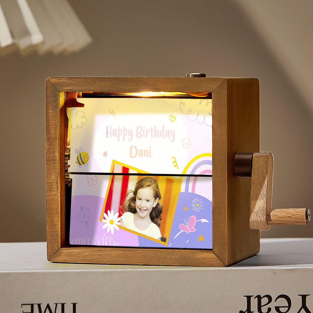 Custom Hand-Cranked Kids' Flipbook Frame Mechanical Hand-cranked Photo Album with Covers Gift for Children