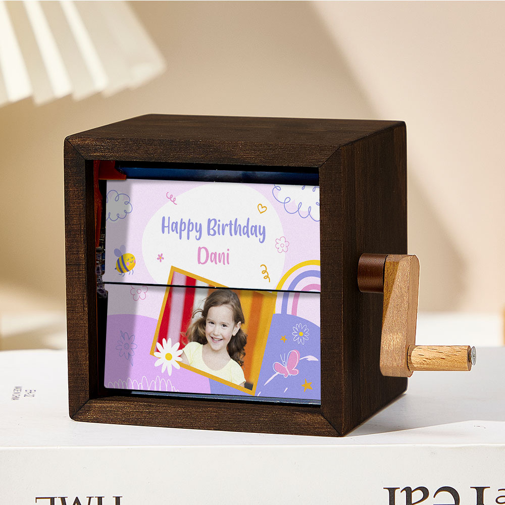 Custom Hand-Cranked Kids' Flipbook Frame Mechanical Hand-cranked Photo Album with Covers Gift for Children