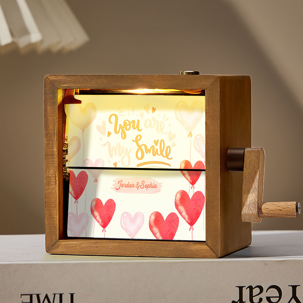 Custom Hand-Cranked Love Story Flipbook Frame Mechanical Hand-cranked Photo Album with Covers Gift for Couple