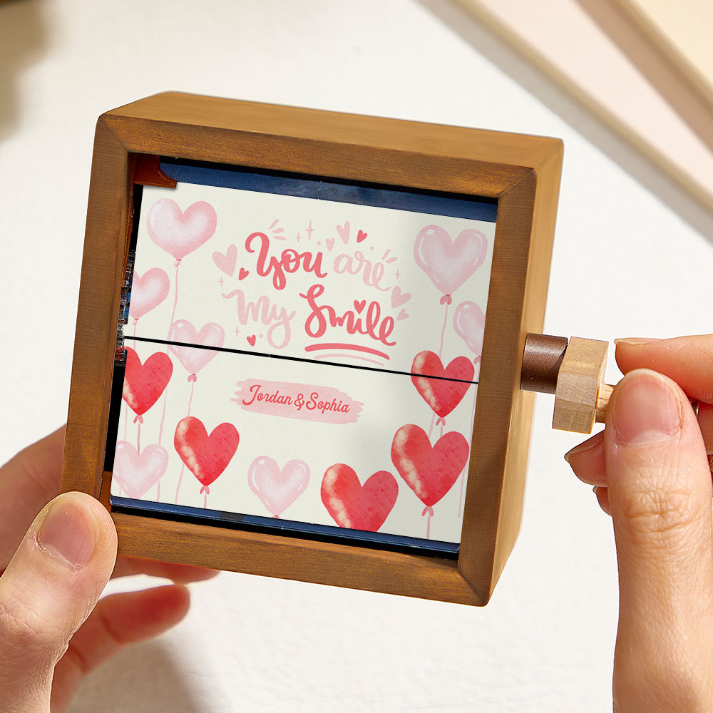 Custom Hand-Cranked Love Story Flipbook Frame Mechanical Hand-cranked Photo Album with Covers Gift for Couple
