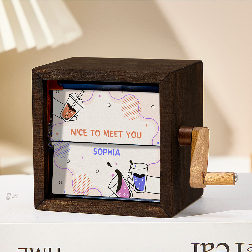 Custom Hand-Cranked Friendship Flipbook Frame Mechanical Hand-cranked Photo Album with Covers Gift for Best Friends