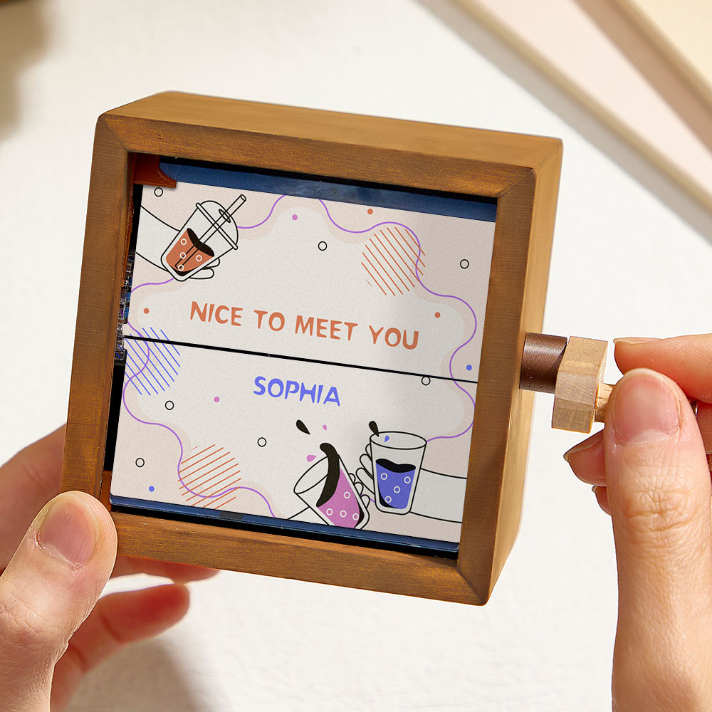 Custom Hand-Cranked Friendship Flipbook Frame Mechanical Hand-cranked Photo Album with Covers Gift for Best Friends