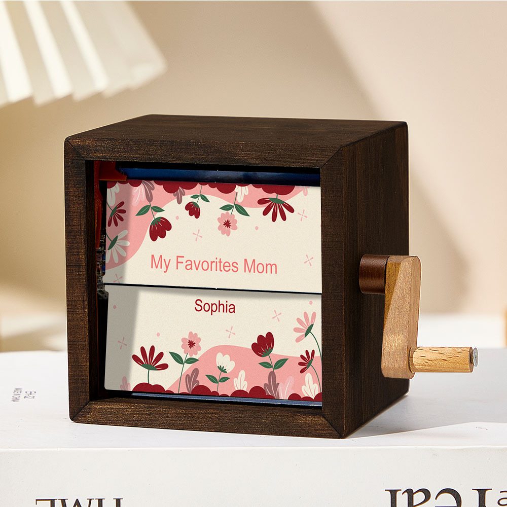 Custom Hand-Cranked Mother's Flipbook Frame Mechanical Hand-cranked Photo Album with Covers Gift for Mother's Day