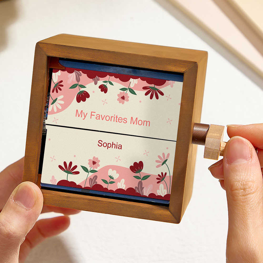 Custom Hand-Cranked Mother's Flipbook Frame Mechanical Hand-cranked Photo Album with Covers Gift for Mother's Day