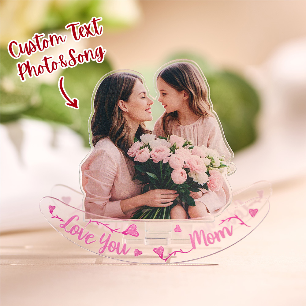 Custom Photo And Text Ornament NFC Music Ornament For Mother's Day Uni