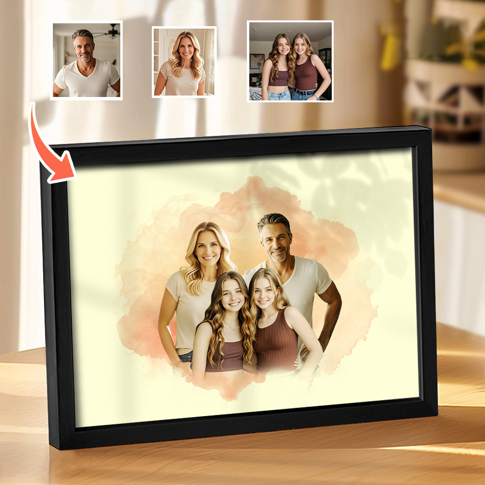 Custom Merge Family Photos Decor Combine Photos To Family Portrait Personalized Memorial Gift, Mother's Day Gift