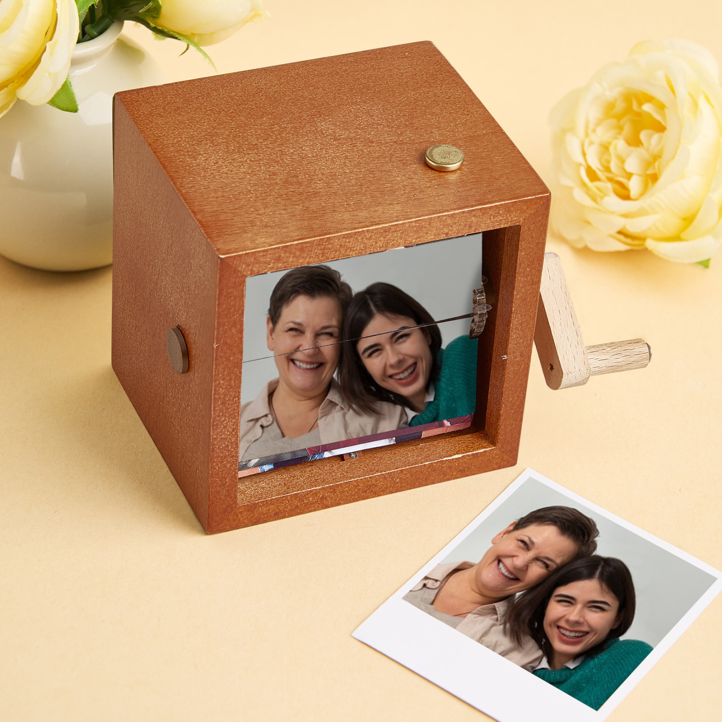 Custom To My Mom Photo Flipbook Frame Animation Machine Mechanical Hand-cranked Flipbook Box Photo Album Mother's Day Gifts