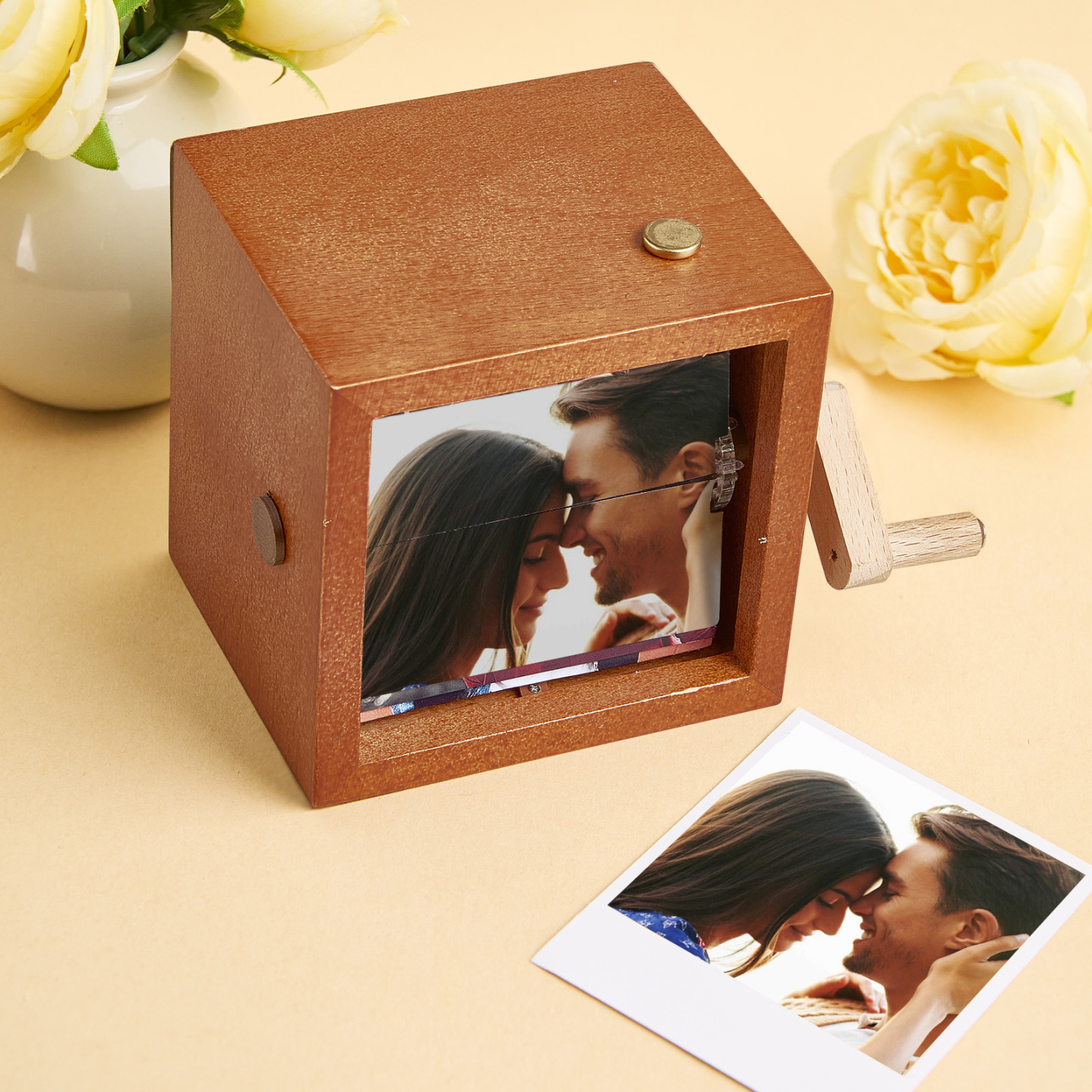 Custom To My Mom Photo Flipbook Frame Animation Machine Mechanical Hand-cranked Flipbook Box Photo Album Mother's Day Gifts
