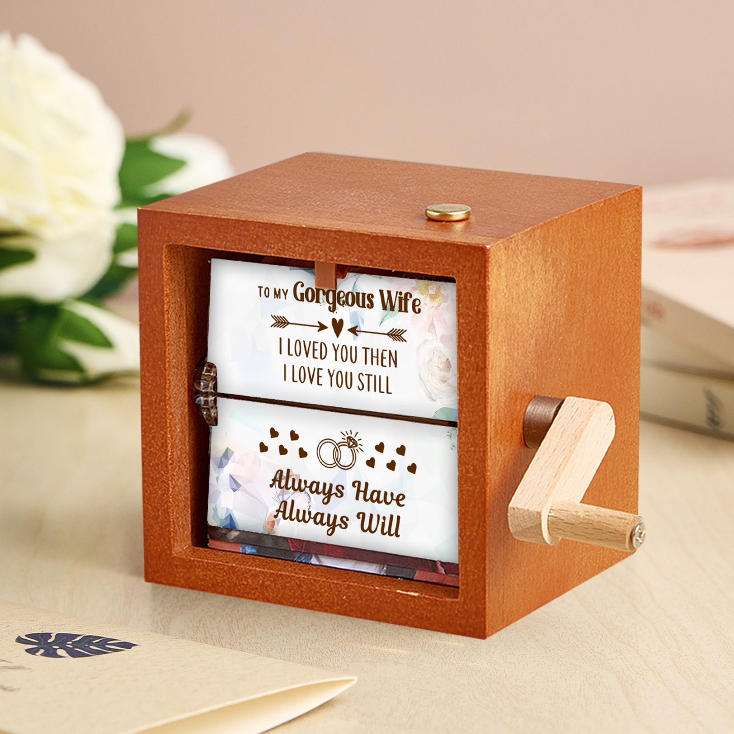 Custom To My Mom Photo Flipbook Frame Animation Machine Mechanical Hand-cranked Flipbook Box Photo Album Mother's Day Gifts