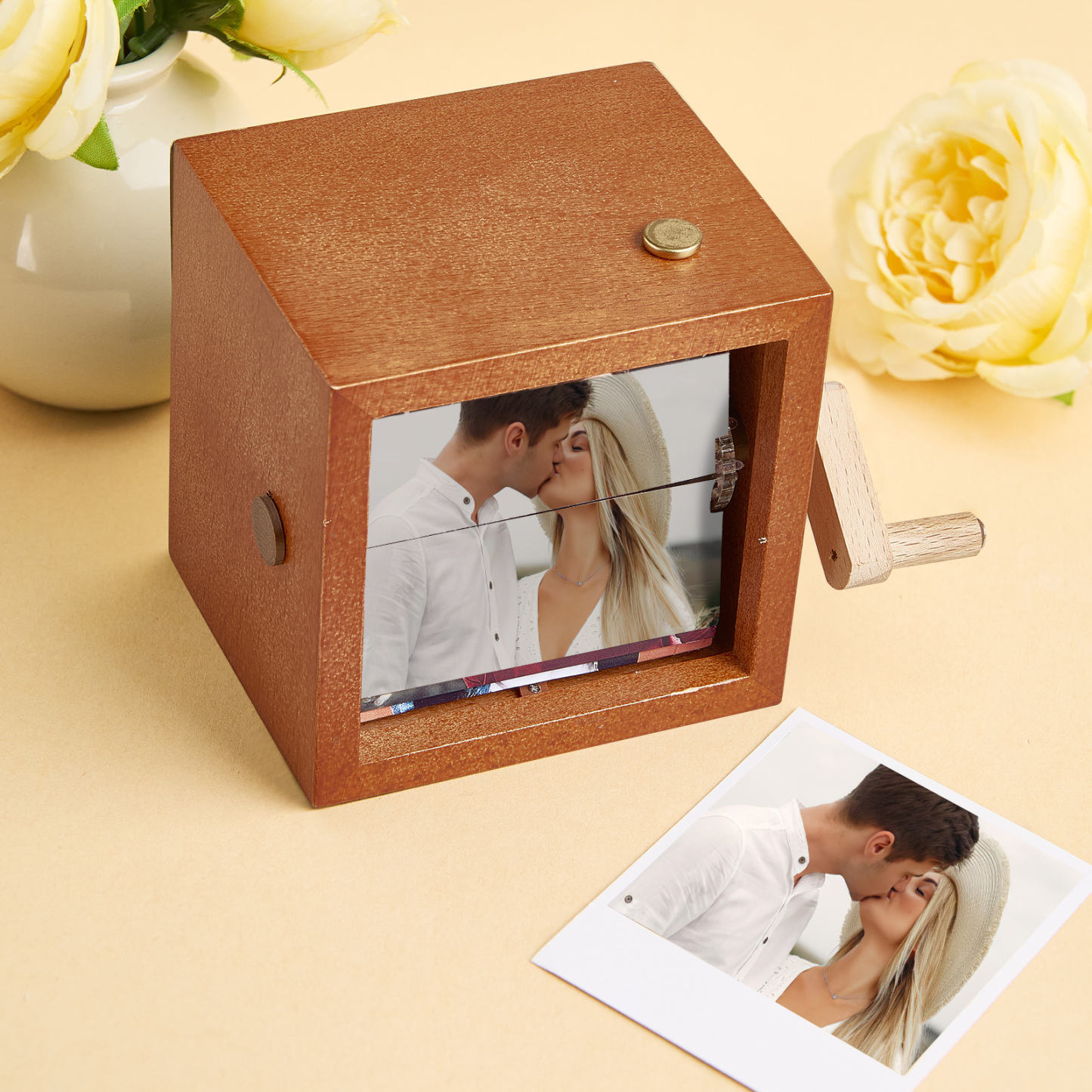 Custom To My Mom Photo Flipbook Frame Animation Machine Mechanical Hand-cranked Flipbook Box Photo Album Mother's Day Gifts