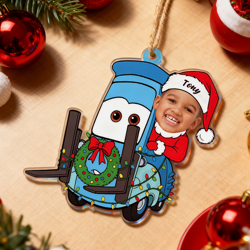 Personalized Disney Cars Acrylic Christmas Ornament for Kids,Kids Name Christmas Ornament,Custom Photo Character Lightning McQueen Tow Mater - CustWit