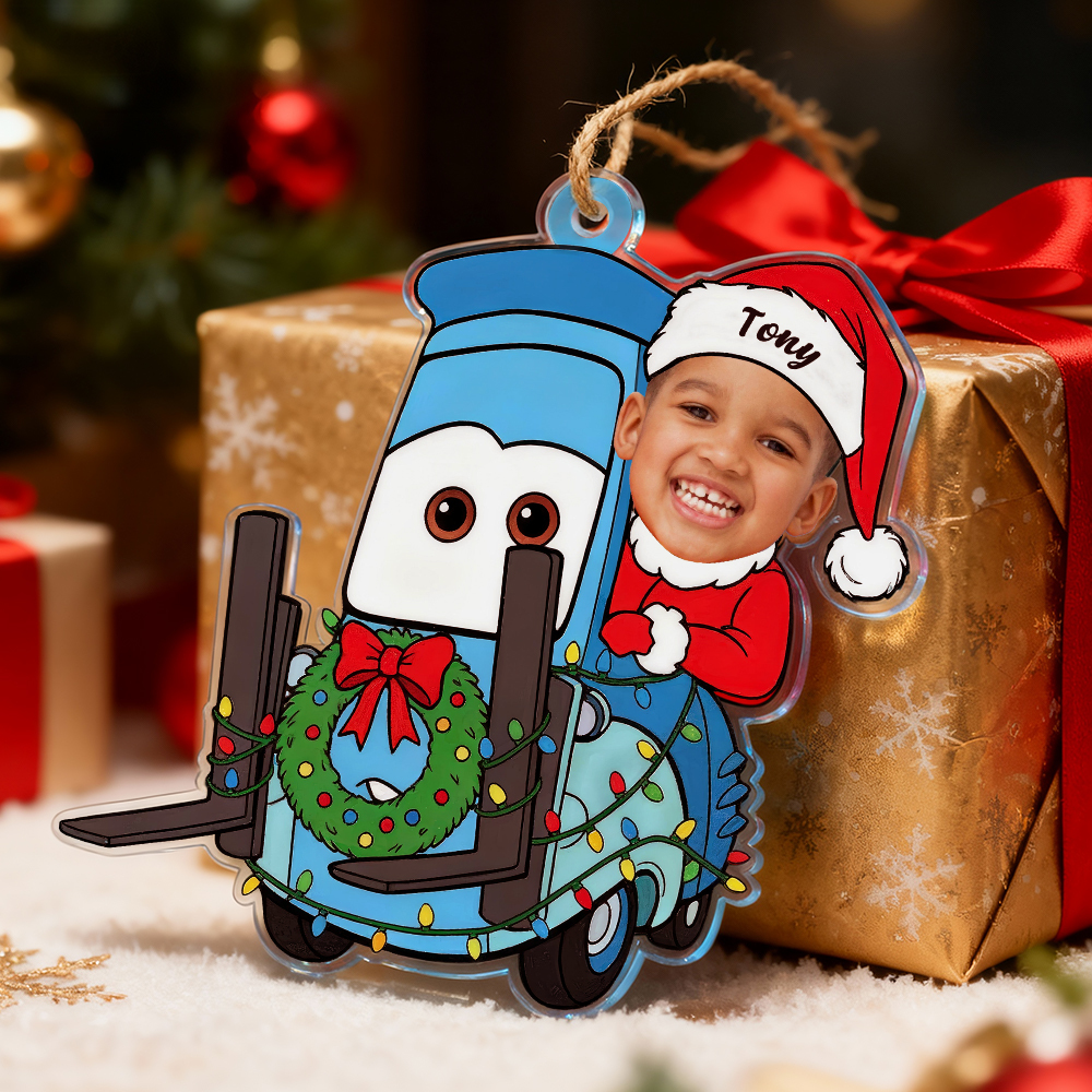 Personalized Disney Cars Acrylic Christmas Ornament for Kids,Kids Name Christmas Ornament,Custom Photo Character Lightning McQueen Tow Mater - CustWit