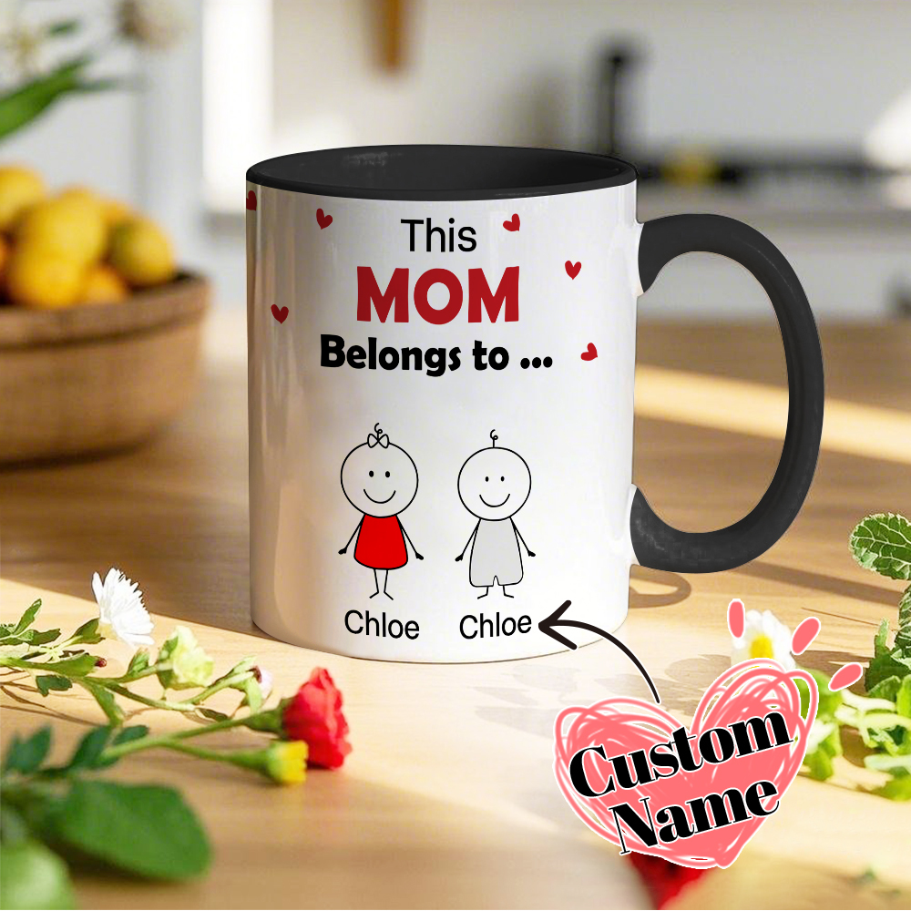 Custom This Mom Belongs to Mug Mother's Day Gifts Funny Personalized Gift