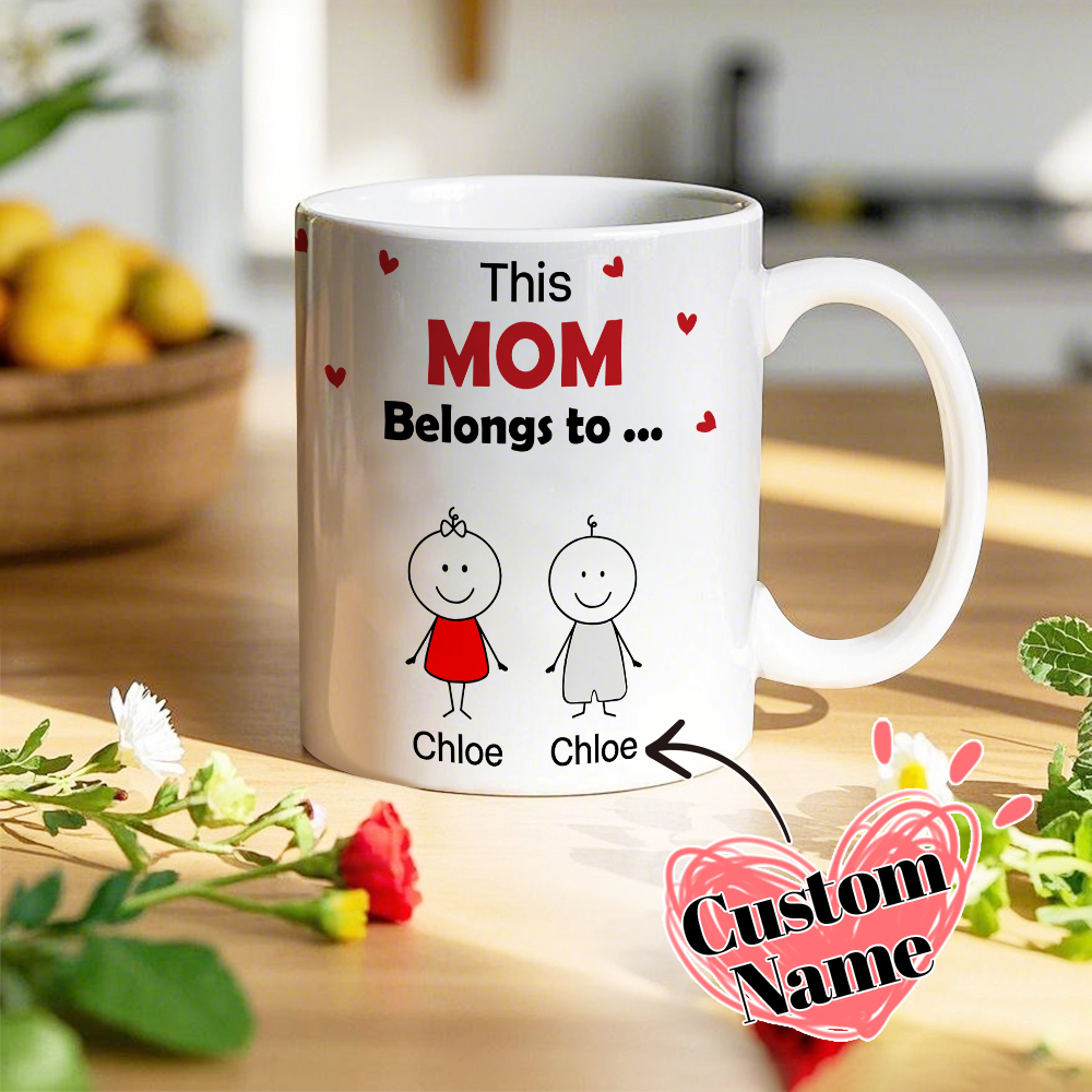 Custom This Mom Belongs to Mug Mother's Day Gifts Funny Personalized Gift