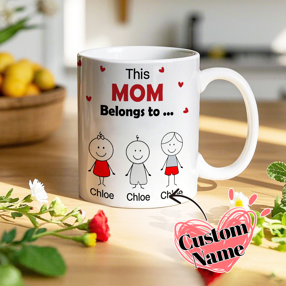 Custom This Mom Belongs to Mug Mother's Day Gifts Funny Personalized Gift