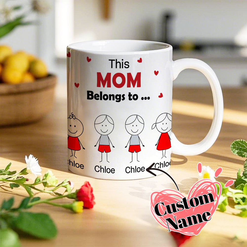 Custom This Mom Belongs to Mug Mother's Day Gifts Funny Personalized Gift