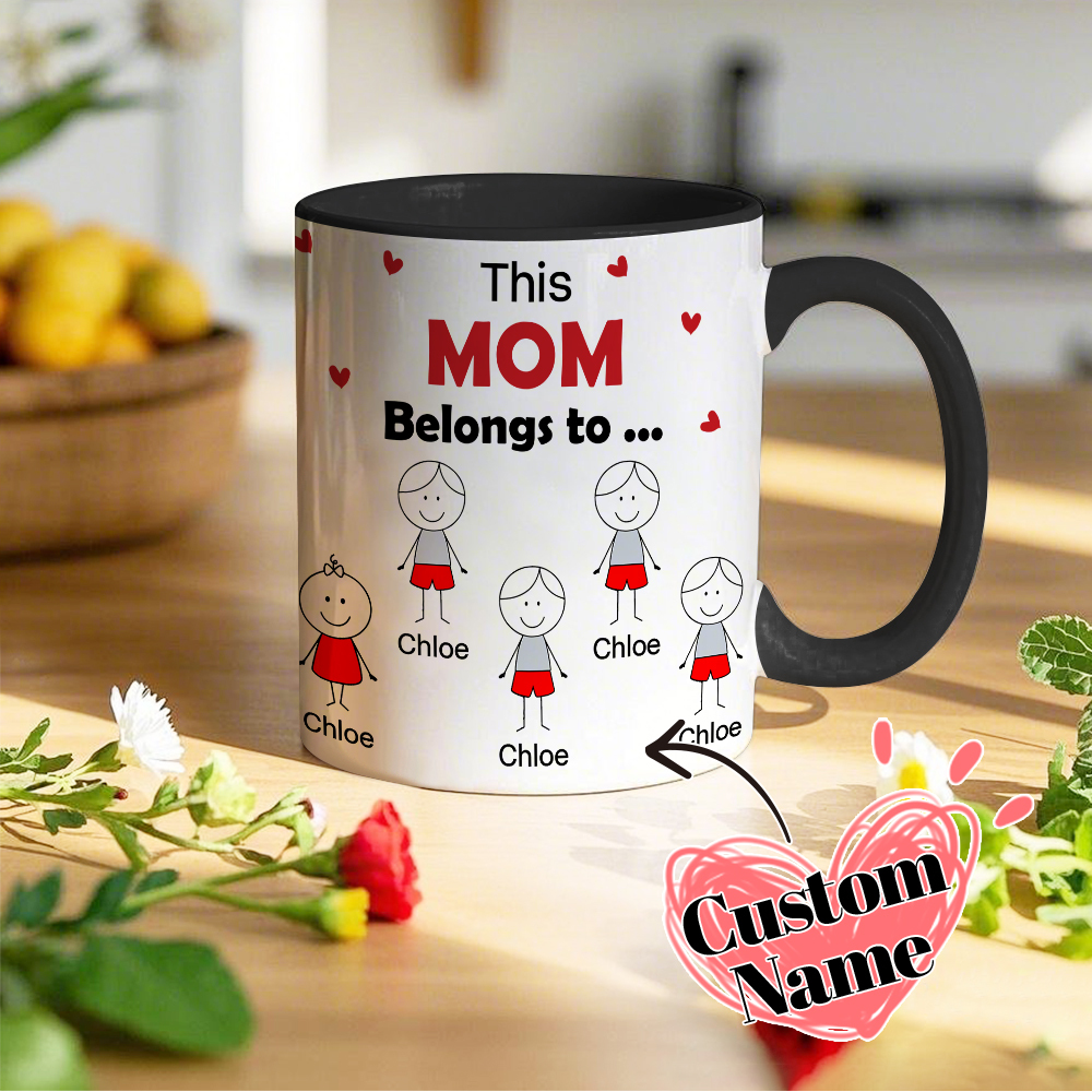 Custom This Mom Belongs to Mug Mother's Day Gifts Funny Personalized Gift