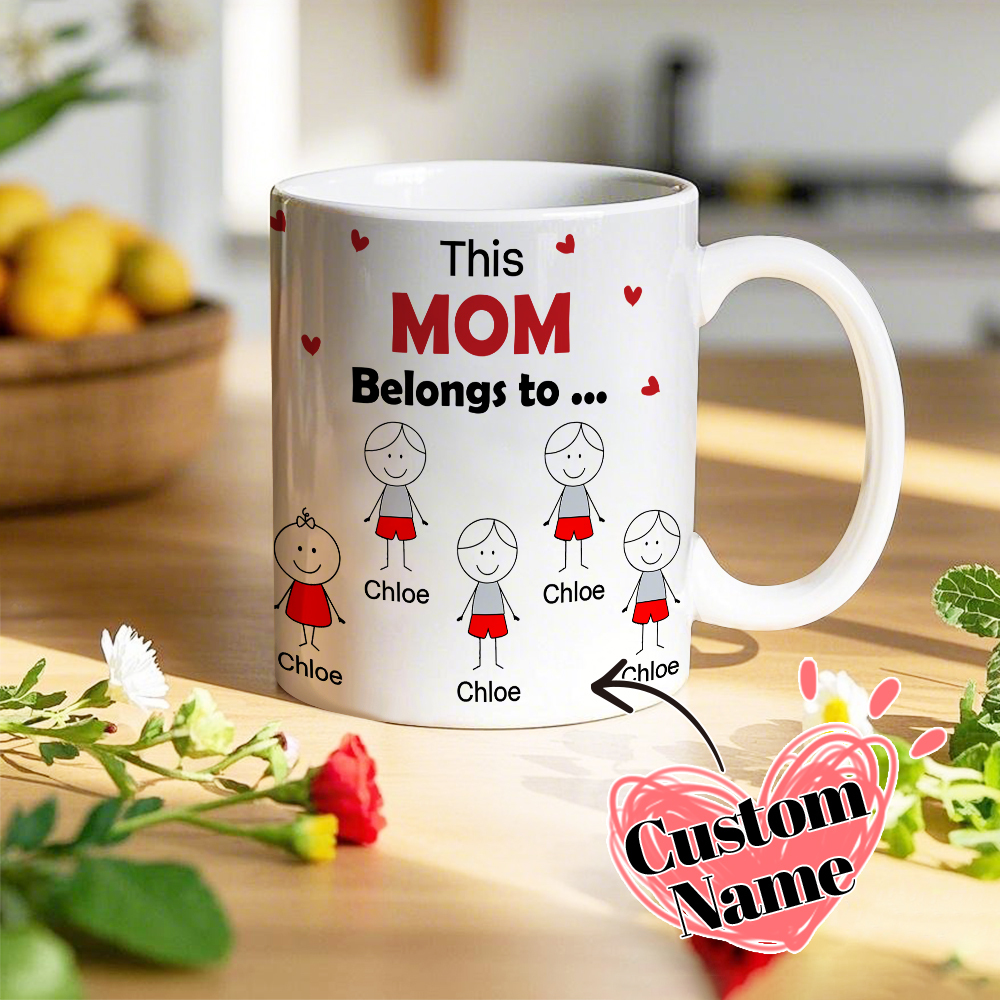 Custom This Mom Belongs to Mug Mother's Day Gifts Funny Personalized Gift