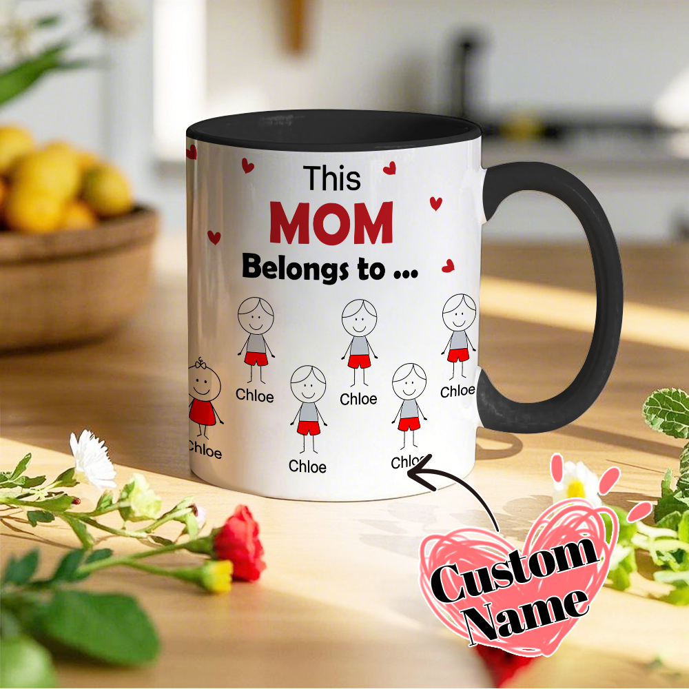 Custom This Mom Belongs to Mug Mother's Day Gifts Funny Personalized Gift